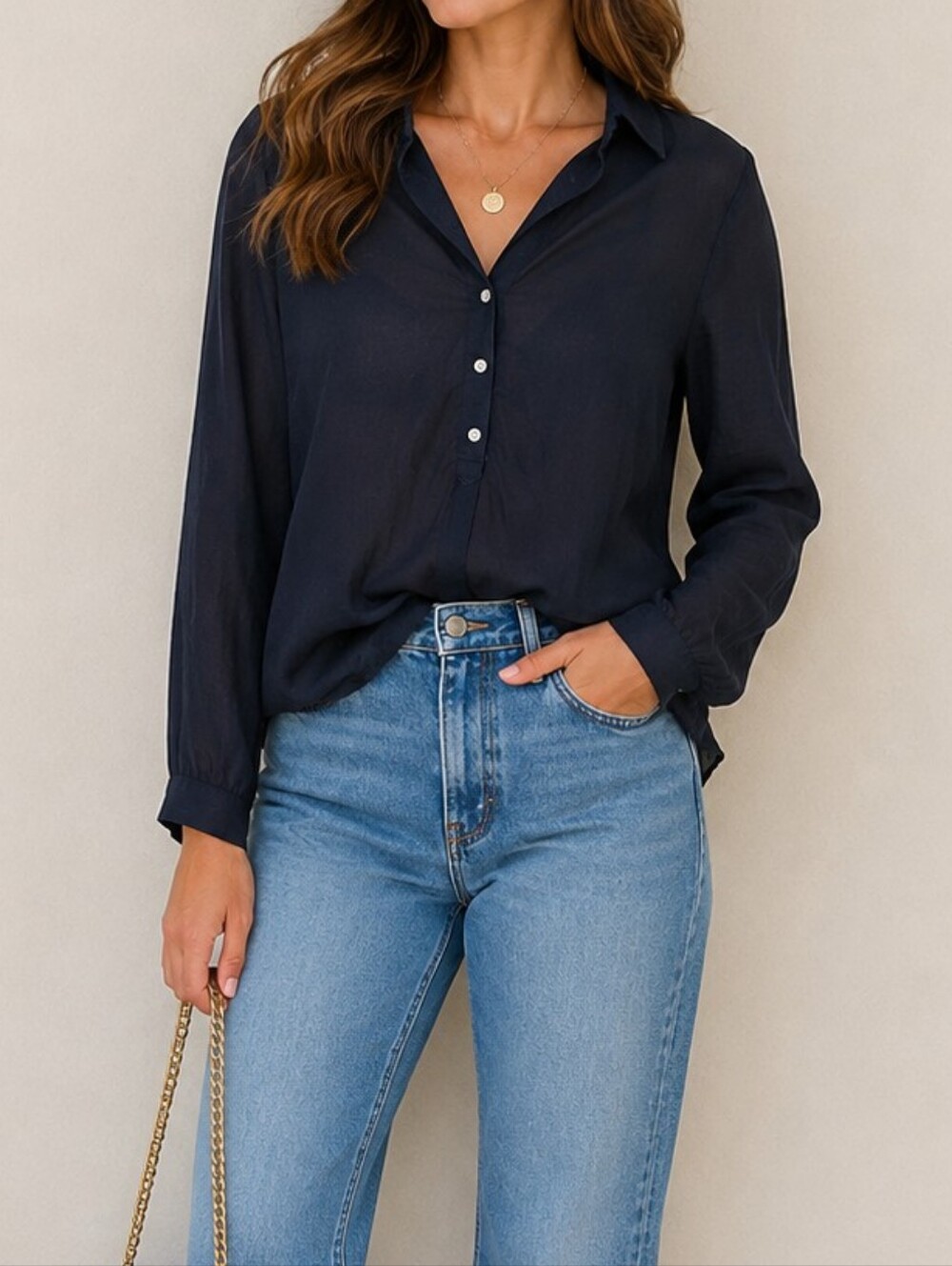 Cotton Light Weight Long Sleeve Blouse